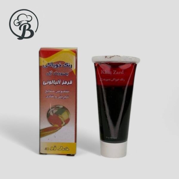 رنگ ژله ای قرمز آلبالویی خط زرد
