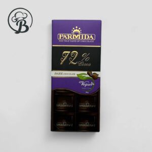 شکلات تخته ای تلخ 72 درصد پارمیدا